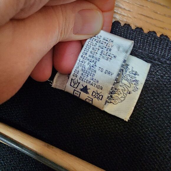 Stitches In Time Black Sweater Cardigan Size L Beading & Embroidered Cottagecore - Picture 16 of 16